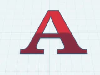 Объёмная буква «A» для термопереноса — фото 1