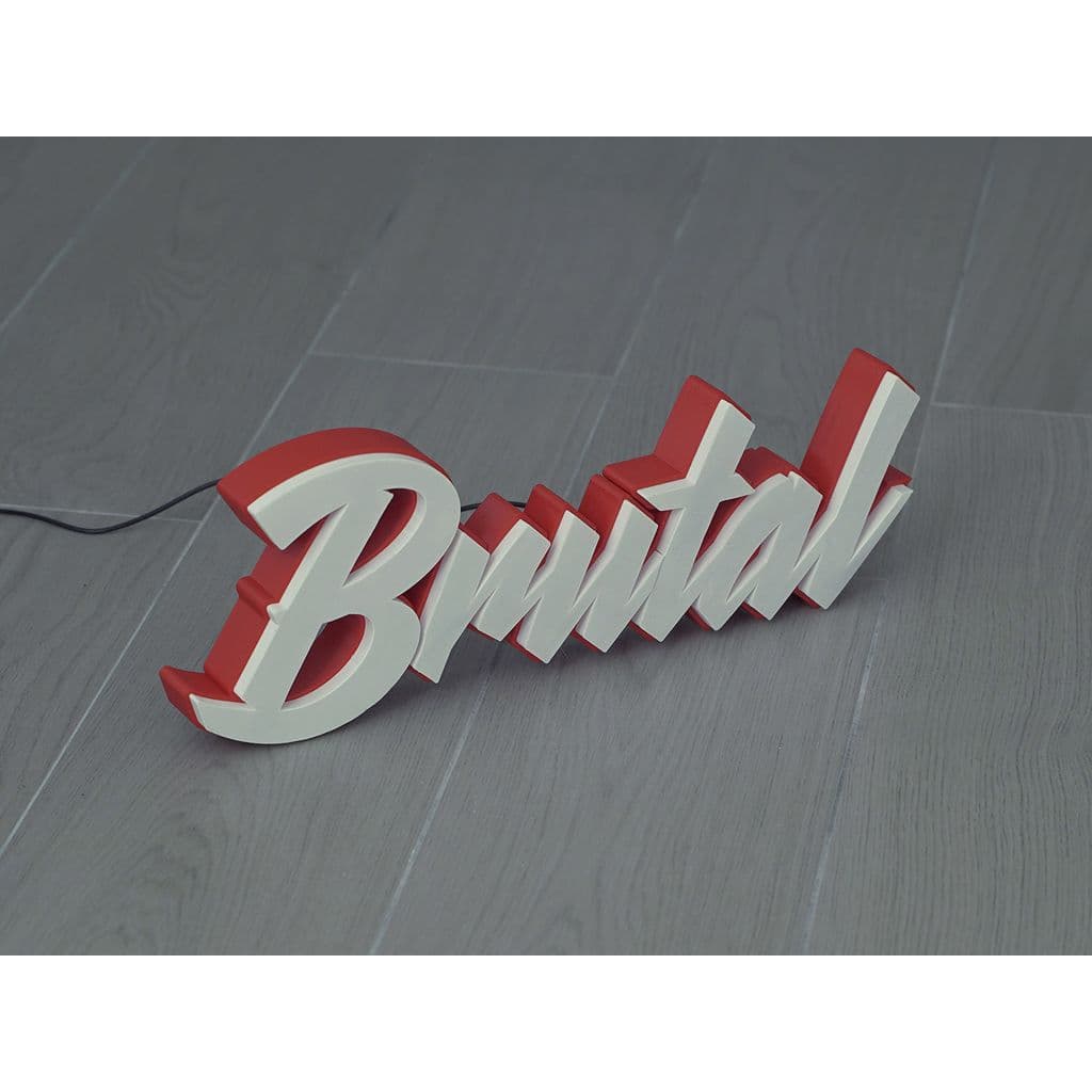 Светодиодная вывеска Brutal с надписью — фото 3