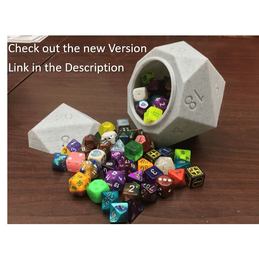 Коробка для игральных костей D20 с крышкой — фото 1