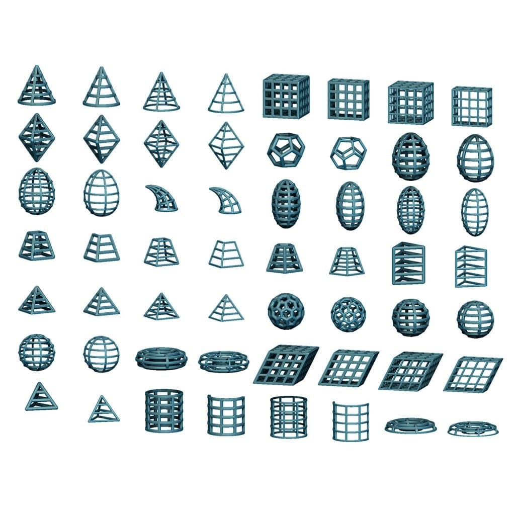 Набор из семнадцати проволочных геометрических фигур — фото 1