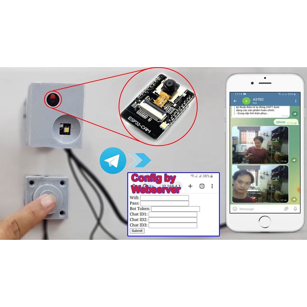 Корпус для камеры видеонаблюдения на ESP32-CAM — фото 1