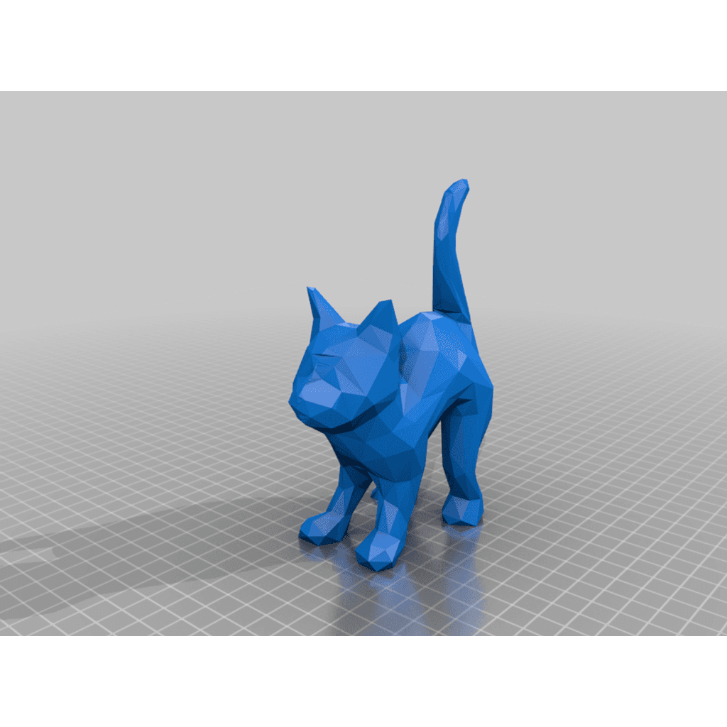 Гранёный кот (low-poly) — фото 1