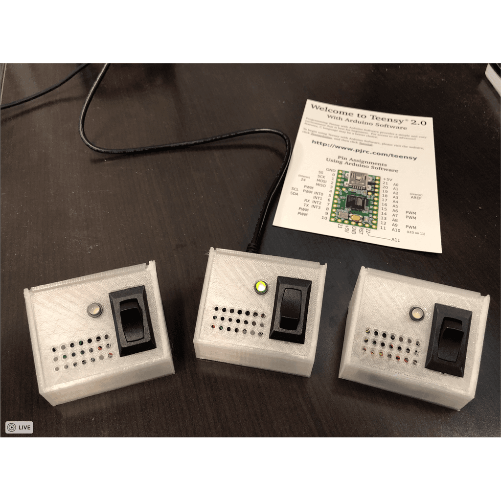 Корпус для платы Teensy с светодиодом и переключателем — фото 1