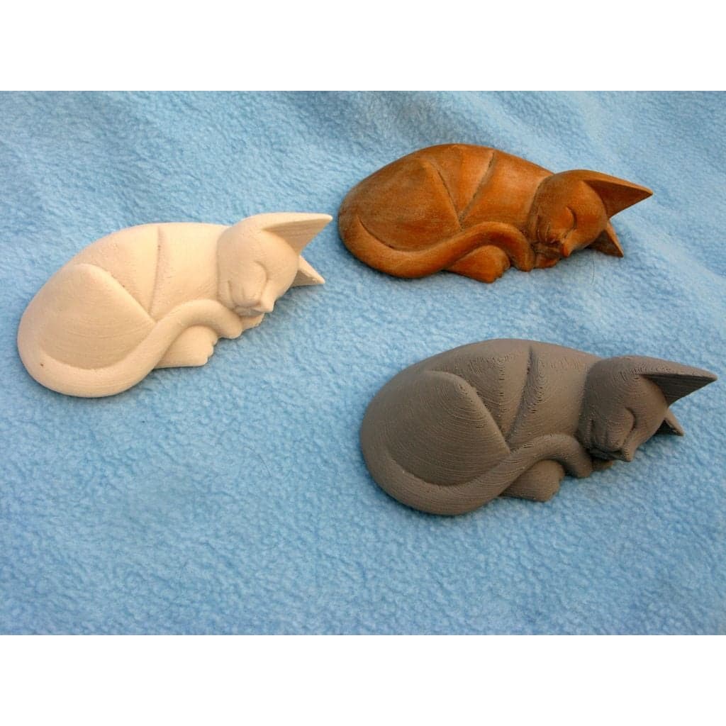 Спящий кот (скан деревянной статуэтки) — фото 1